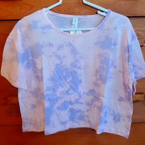 💝HP💝 NWT Alternative: Flowy Relaxed Crop Top, pink/purple tie-dye